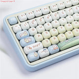 Cartoon Chiikawa Hachiware Usagi Round Keycaps 140 Pcs Hight MOG PBT Sublimation Model