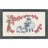 Permin counted cross stitch kit "Sheepfamily", 16x28cm, DIY, 92-5347 Model