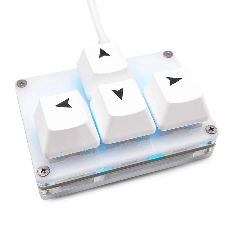 BTXETUEL Mini 4Key Keyboard WASD Arrow Key Keycaps OneHanded Mechanical Gamin Model