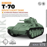 72605 1/72 25mm Military Model Kit Soviet T-70 Light Tank Model