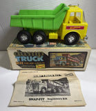 Vintage 1972 Lindberg Dump Truck Snap-Fit Kit with Original Box Model