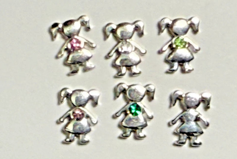 Authentic Origami Owl "Your Choice" Silver GIRL Birthstone Charms NEW OO Charms