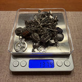 Vintage Sterling Silver Charm Bracelet 47 Charms 137.9 G Heavy Travel Animals Charms