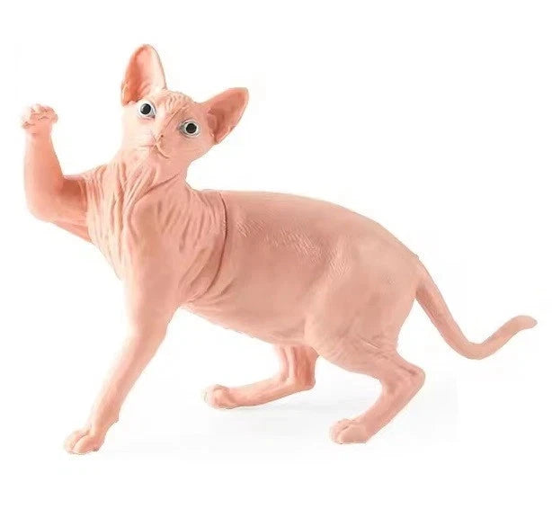 Sphynx Cat Toy Action Figure Small Animal Figurine Doll Gift for Kids Model
