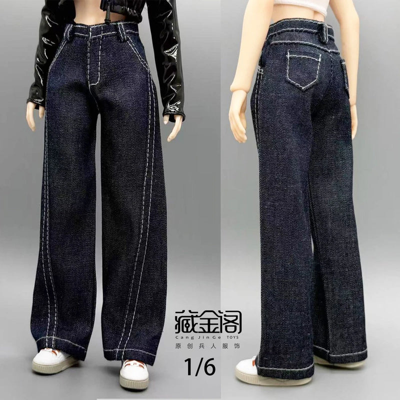 1/6 Scale Dark Blue Wide-leg pants Clothes Model For 12" TBL VCD AT Figure Body Model