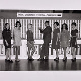 Vintage Photograph USDA Combined Federal Campaign Pretty Ladies Display Board 72 Model