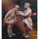 1/35 2pcs Resin Model Kit Winter Soviet Soldiers Infantry WW2 Unpainted Model