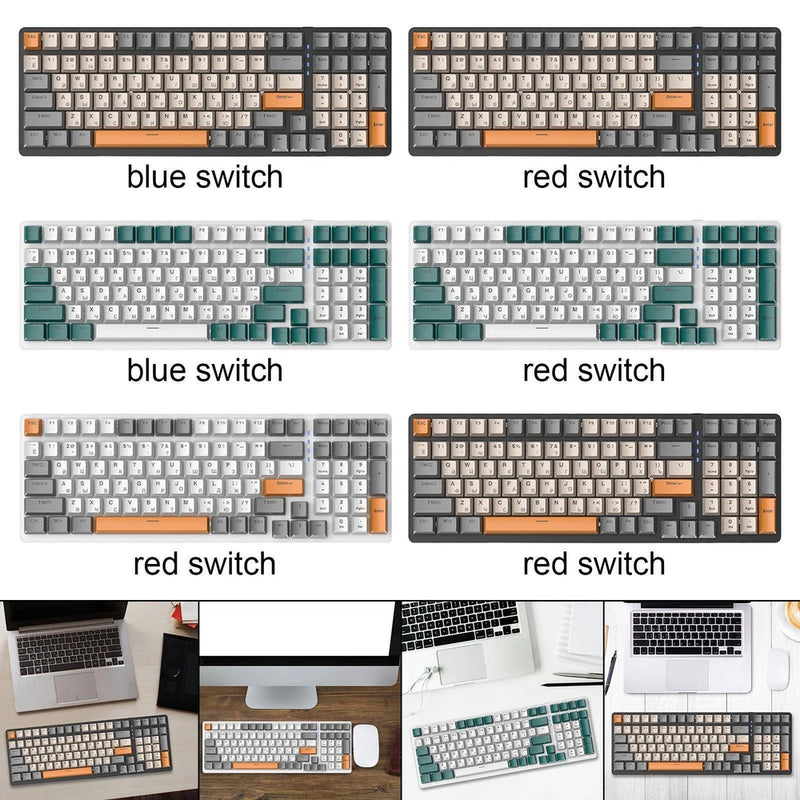 Russian Mechanical Keyboard RGB 98% Allocation Ergonomics Type C Interface for Model