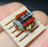 1:64 3D 427 V8 Engine Garage Mechanic Display Model Resin For Car Model