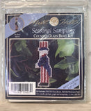 1991 Mill Hill Seasonal Sampling Counted Glass Bead Kit Uncle Sam 4th of July Model