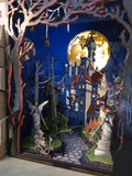 Dracula's Castle- UV Printed Book Nook / Diorama DIY Kit | Cornel73,Halloween Model