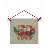 Le Bonheur des Dames counted cross stitch kit "Merry Christmas Bear Couple", 17x Model