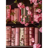 Bookshelf Flowers Diamond Art Painting Kits for Adults,Diamond Painting G5739 Model