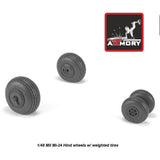 Armory Models AR AW48031 Scale kit 1/48 Mil Mi-24 Hind wheels w/ weighted tires Model