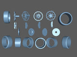 1/24 Resin 3D Printed Ferrari F12-LargoS Super Modification Wheel Set Model