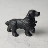Vintage Cocker Spaniel Black Cast Iron/ Metal Figurine Display/ Paper Weight Model