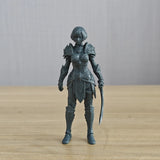 1/24 LYTR241356 Fantasy Style Mechanical Female Warrior 3D Printed Figure Model Model