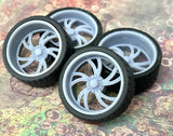1/24 Scale:  24-Inch ??Intro Spyder?? Wheels And Tires; Resin;1/25 Model