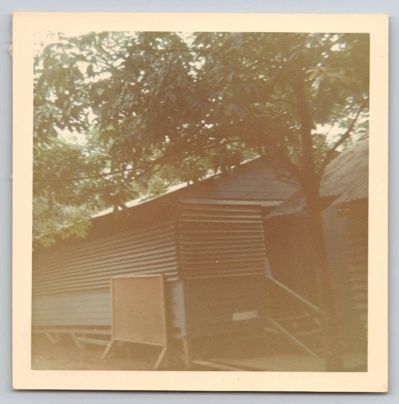 Saigon Vietnam Snapshot Photo Barracks Building Trees Office Cork Board Model