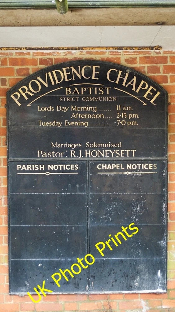 Photo 6x4 Providence Chapel Notice Board (Closed) Cranbrook/TQ7736  c2015 Model