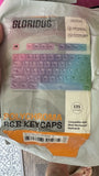 Glorious Polychroma V2 RGB Keycaps 131 Key Set Translucent White Open Box Parts Model