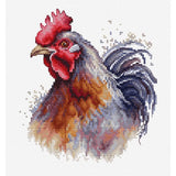 Luca-S counted cross stitch kit with hoop "The Cock", 13,5x15cm, DIY Model