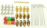 60 Pcs Inline Spinner Making Kit Trout Crappie Bass Spinners DIY 3/32 OZ Lure Model