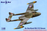 MikroMir Models 1/48 DE HAVILLAND DH.112 VENOM British Jet Fighter Model
