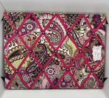 Vera Bradley Padded Bulletin Very Berry Paisley Pattern 24x18 Home Office Decor Model