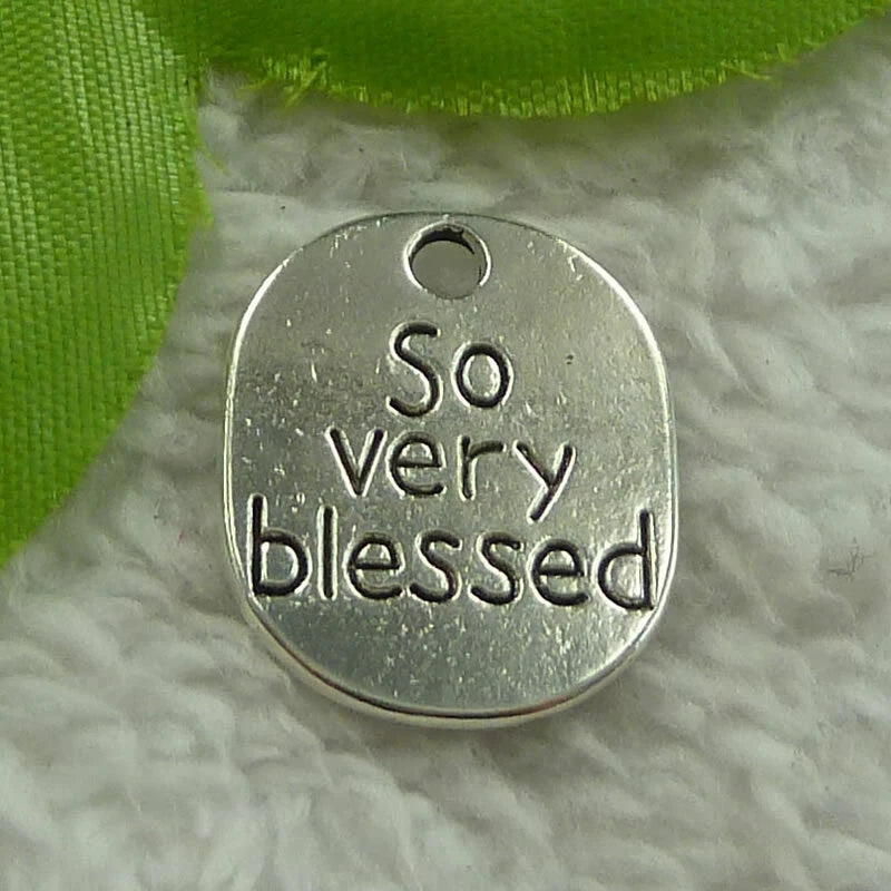 Free Ship 124 pcs tibet silver so very blessed charms 22x18mm B4029 Charms