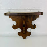 Vintage Wooden Wall Shelf Ornate Scrollwork Clock Figurine Display 9 7/8¡± Model