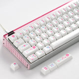 XVX Ceramic Keycaps 120-Key Set Cherry Profile Sakura White Dye-Sub MX Stem Model