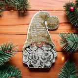 DIY Bead embroidery kit on a plastic base Christmas Gnome Craft gift Model