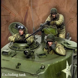 1/35 Resin Figure Model Kit US Tank Crew 3 Figures Unassembled Unpainted Model