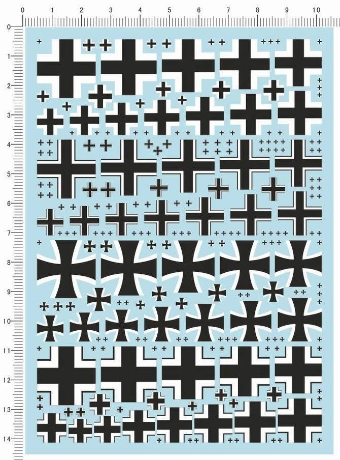 Universal 1/6 1/72 1/144 1/35 WWII German Military Iron Cross Model Water  Decal Model
