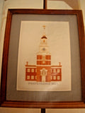 NEW vintage Village Stitchery cross stitch kit Independence Hall Model