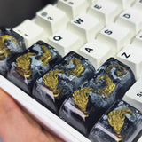 Handmade Key Cap For Mechanical Resin Dragon Pattern Artisan Keycaps Gift Model