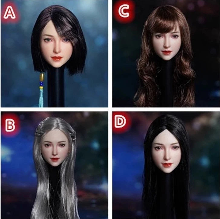 SUPER DUCK 1/6 SDH024 Pretty Girl Head Model Fit 12'' Action Figure Model