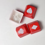 4PCS Red ABS keycaps Translucent Keycaps OEM R4 Poker Keycaps Keyboard Model