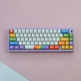 129 Keys Rainbow Keycaps PBT Dye Sub Cherry Profile Keycap Set Model