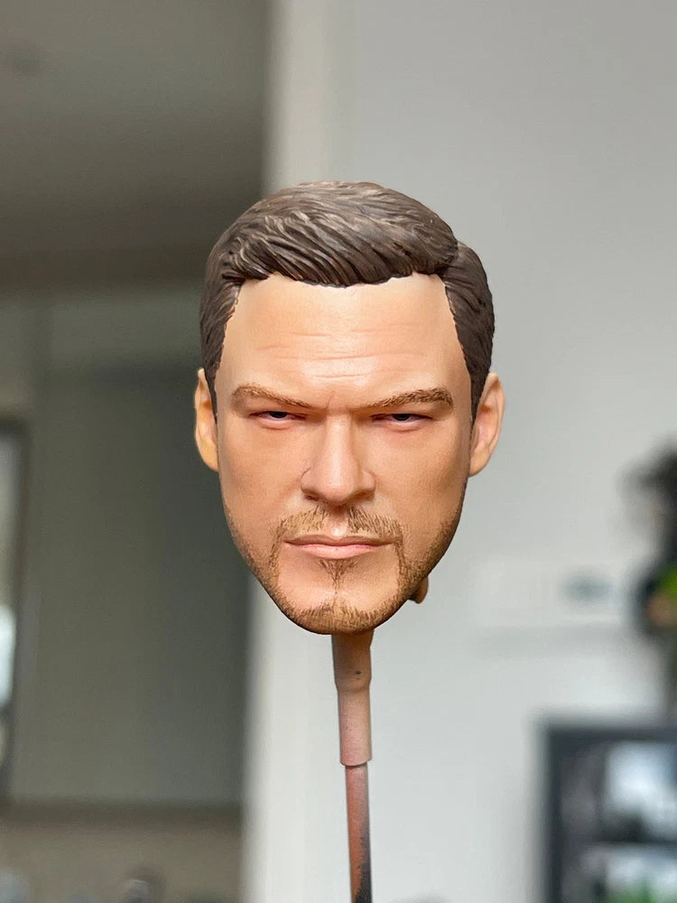1/6 1/12th Handmade Painted Alan Ritchson Actor Tough Guy Head Carving Model Model
