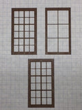 O Scale Laser Cut Warehouse Windows  24-Lite  (10 Ct.) 1-1/2" x 2-3/4" (WH-02) Model
