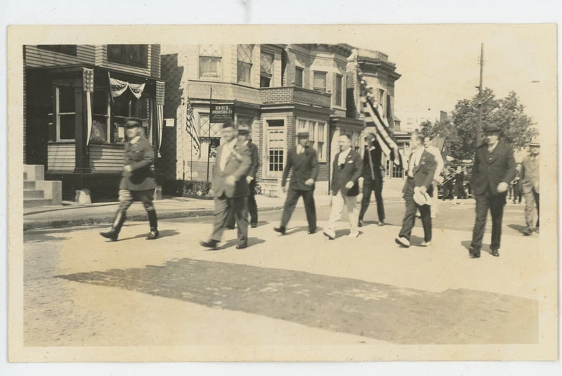Vintage Photo Board Of Education Band Memorial Day Parade West New York NJ 1938 Model