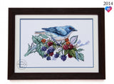DIY Needlepoint Kit Blue Nightingale Cross-Stitch Craft Set for Home Decor Model