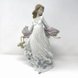 Lladro Spring Splendor 5898 Basket Flowers 12 Inch Porcelain Figurine Retired Model