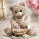 Enesco Calico Kittens 113301 Priscilla Hillman Bath Time Cat Figurine 1994 Model