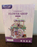 Hands Craft DIY Miniature House Flower Shop LED Kit WPZ2004 243 Pcs Wood Paper Model