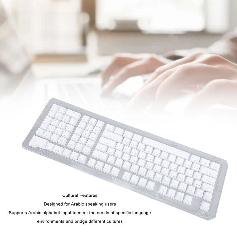 112 Keys Arabic Keyboard Keycaps Minimalist Style Mechanical Keyboard Keycaps Model