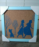 Disney's Frozen Cork Board Picture Frame, Blue New Model