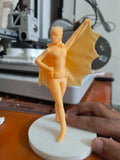 Custom Batgirl Figurine 1950s Style, 24cm/9.45in, 3D Printed Single Solid Color Model